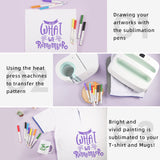 Welebar 12 Pack Infusible Pens for Cricut Maker/Maker 3/Explore 3/Air 2/Air, 0.4 Tip Sublimation Ink Pen Set for Mugs, T-shirt, DIY Crafts Welebar