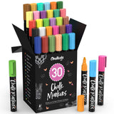 Chalkola Fun Colors Bundle - 30 Markers 6mm + 10 Metallic 6mm Chalkola