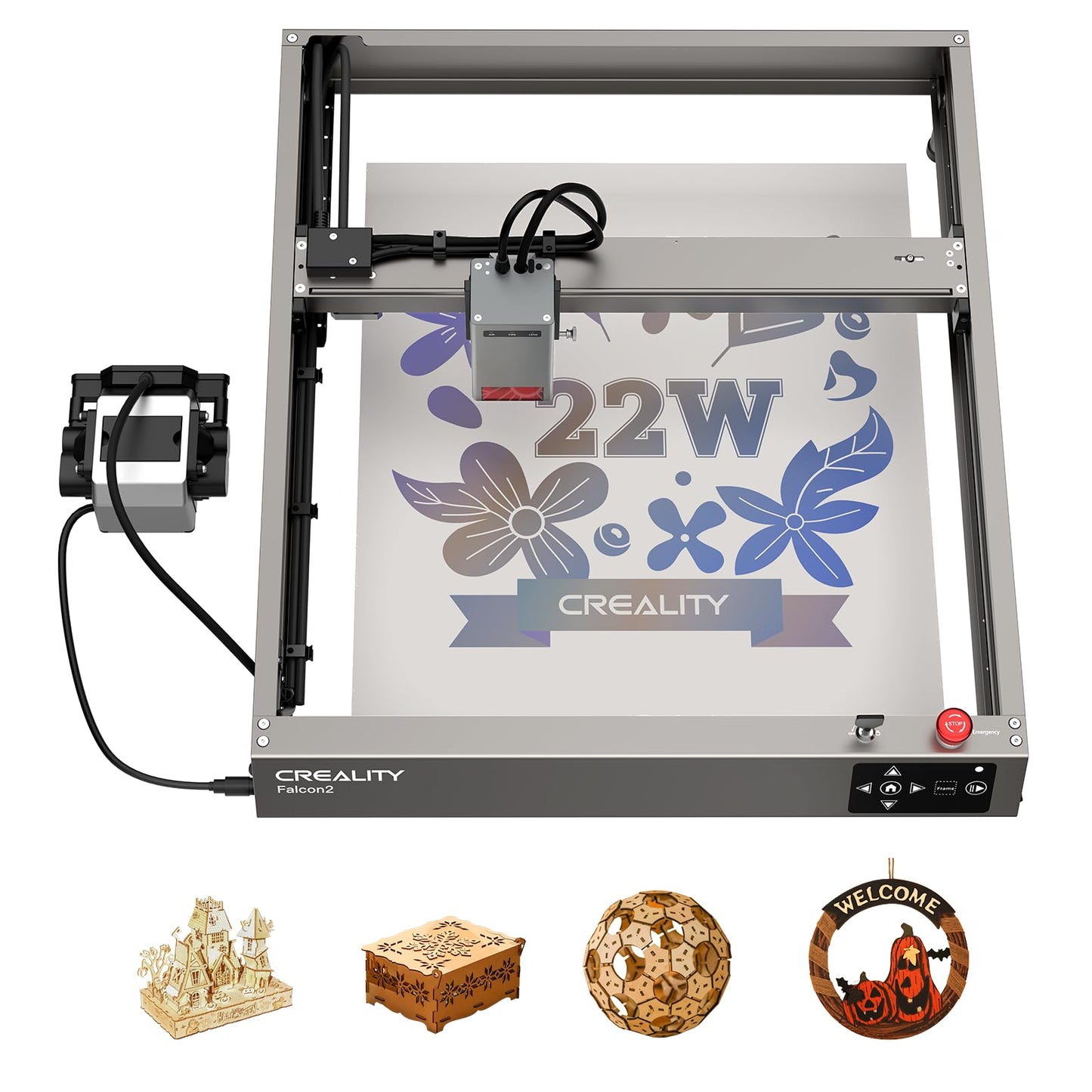 Creality Laser Engraver 22W Output, 120W High Power Laser Engraving Machine CNC, DIY Laser Cutter and Engraver Machine for Metal and Wood, Paper, - WoodArtSupply