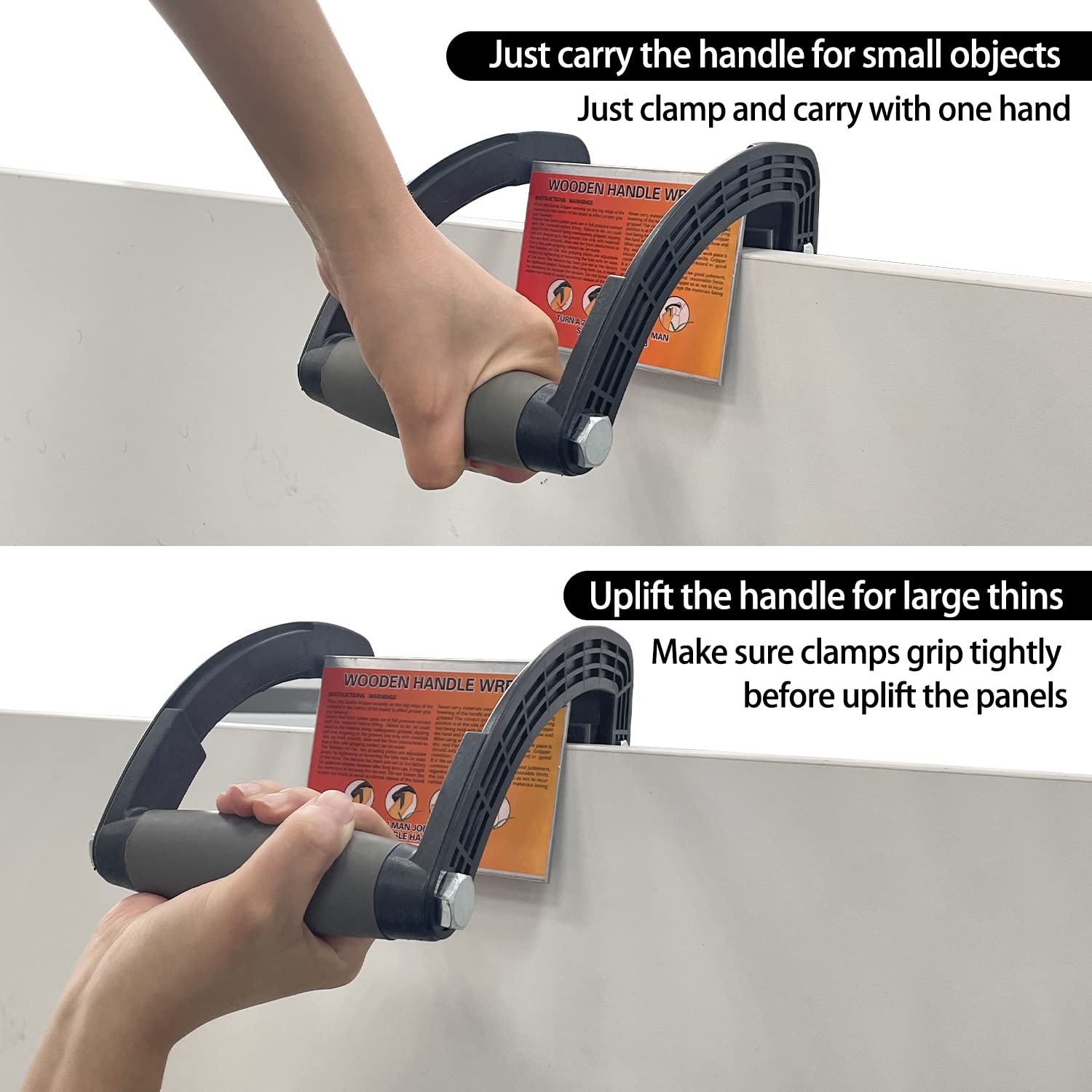 Sutekus Plywood Carrier Panel Carrier Heavy Duty Drywall Carrying Tool Metal Gripper/Clamps For Moving Panels Sutekus