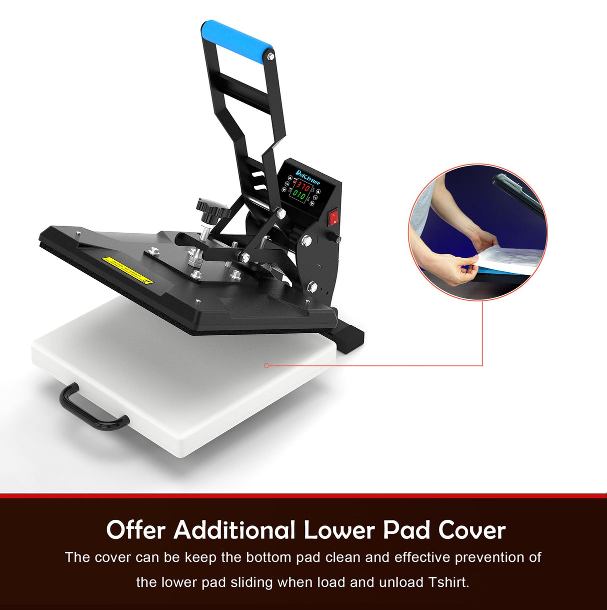 Delclynee Heat Press Machine 15x15 inch for T Shirts (HPM-1515-2) Delclynee
