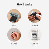 Cricut Premium Permanent Vinyl (12" x 48"), Strong Adhesive Lasts for 3 Years, UV & Water-Resistant, Perfect for Indoor-Outdoor DIY Projects, Cricut