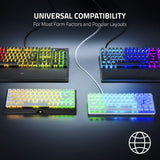 Razer Phantom Keycap Upgrade Set: Unique Stealth Design - Translucent Sides - Bottom-Lasered Legends - Keycap Removal Tools & Stablizers - Universal Razer
