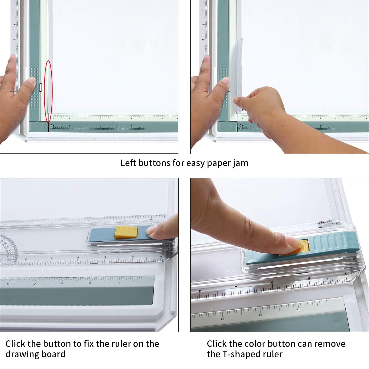 Frylr Inch A3 Drawing Board Drafting Table Multifunctional Drawing Board Table with Clear Rule Parallel Motion and Angle Adjustable Measuring System Frylr