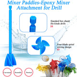 12 Pieces Paint Mixer Drill Attachment,Helix Paint Mixer Resin Drill Mixer Paint Stirrers Drill Attachment for 1 Gallon of Paint Epoxy Resin Silicone Lauwell