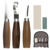 JIAN Wood Carving Tools Set - Wood Carving Knife Kit for Beginners, Adults, and Kids, Includes 3 Whittling Knives for DIY Woodworking and Carving JIAN