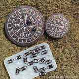 ResinWorld Ashtray Mold + Viking Divination Runes Resin Mold ResinWorld