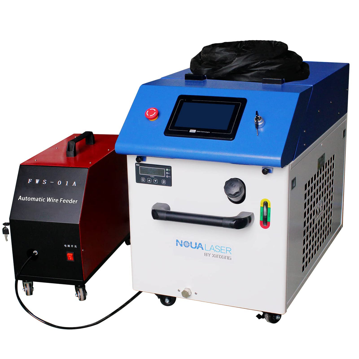 NOUALASER Laser welding machine, portable Laser Welding Machine,handheld torch with auto feeder, OD7+ glasses (Raycus 2000W) NOUALASER