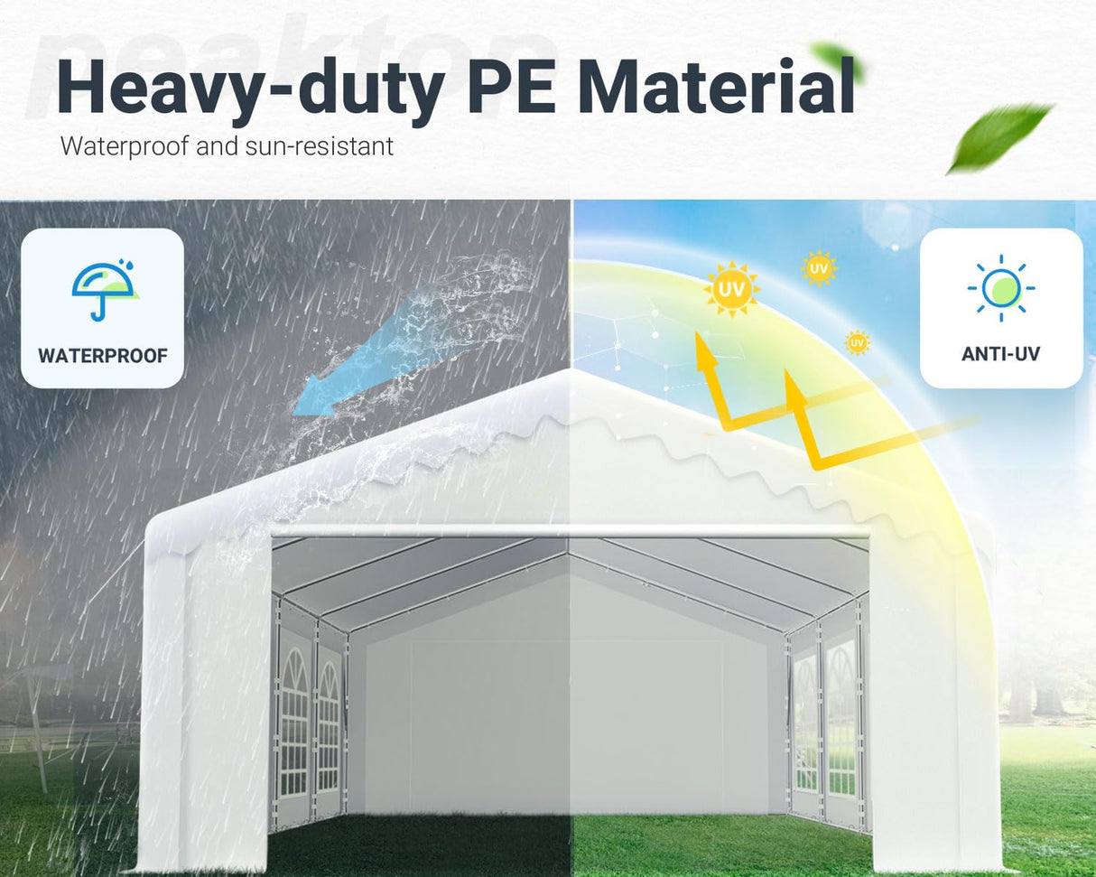 PEAKTOP OUTDOOR 20'X40' Party Tent Heavy Duty Wedding Tent Outdoor Gazebo Event Shelter Canopy with Carry Bags PEAKTOP OUTDOOR