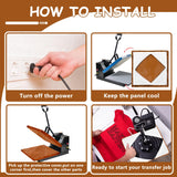 KELEYU 2 Pcs Wrap Cover for Heat Press Platen 15x15 Inch,Non-Stick High Temperature Reusable Teflon Heat Press Platen Wrap Cover,Protecting KELEYU