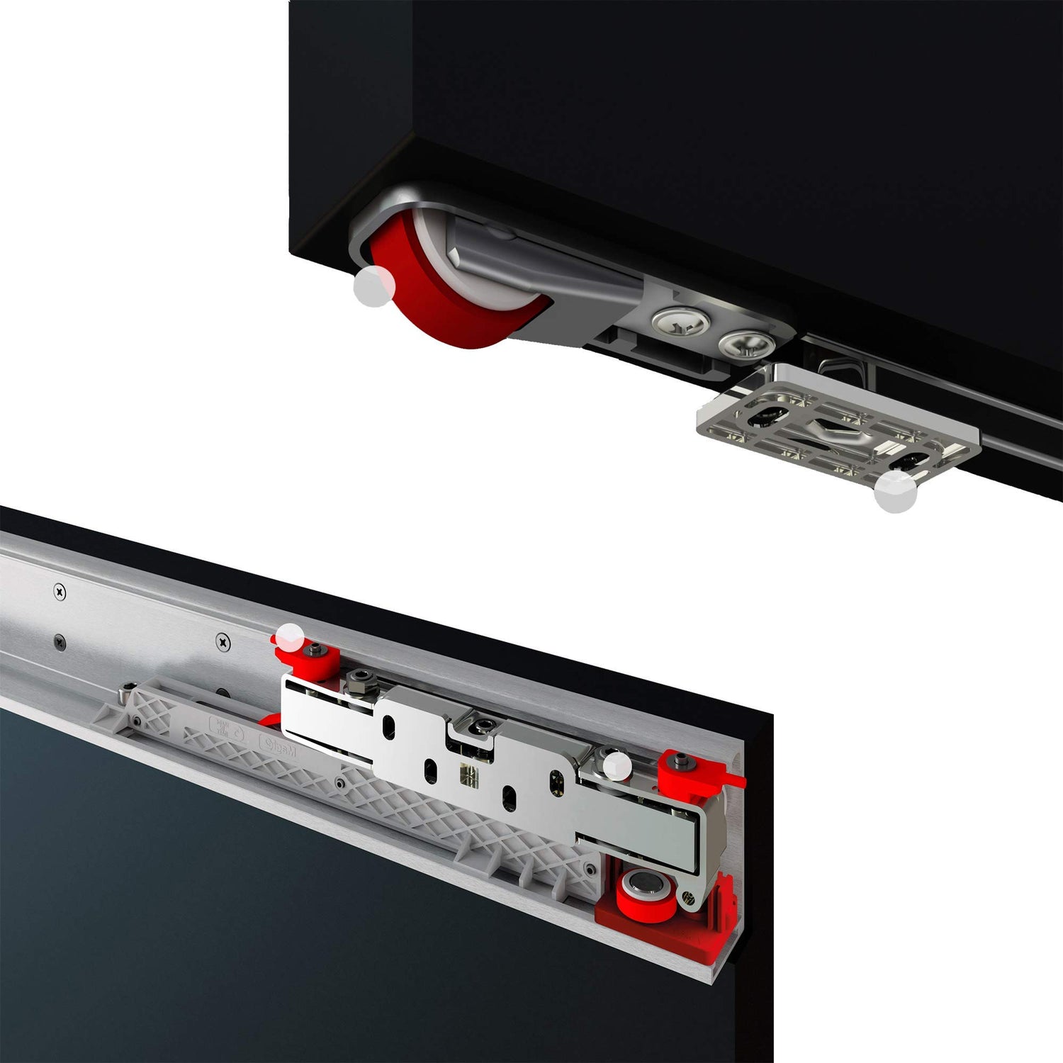 Milcasa Magic 2 (1800) – Wall Mount Concealed Sliding System for Wood Doors (Door is NOT Included) - Completely Concealed Hardware and Track. Made in Milcasa