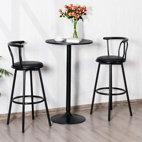 Giantex Modern 24-Inch Round Pub Table - 40-Inch Height Cocktail Table for Home & Restaurant Giantex
