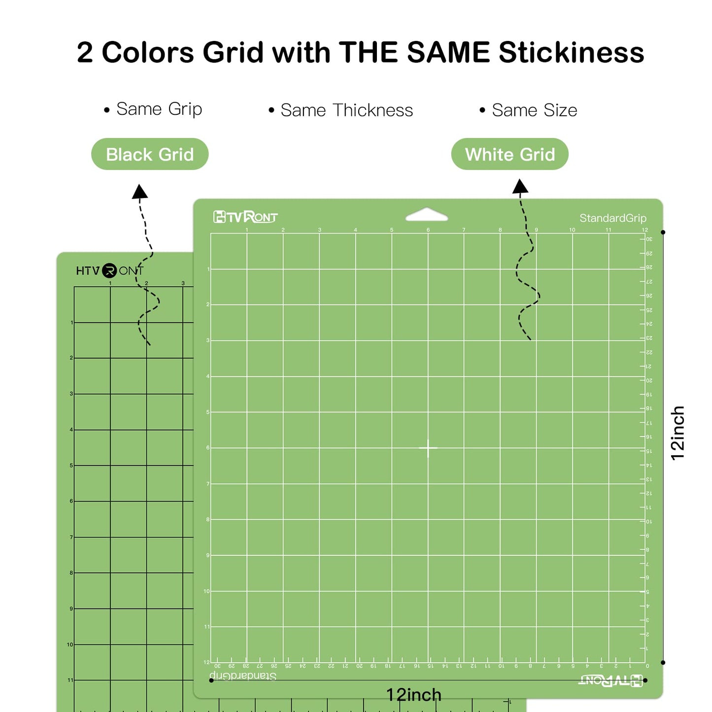 HTVRONT Cutting Mat for Cricut, 6 Pack Cutting Mat 12x12(StandardGrip, LightGrip, StrongGrip, FabricGrip) for Cricut Explore Air 2/Air/One, Variety - WoodArtSupply