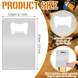 Nuogo 100 Pieces Stainless Steel Card Bottle Openers Bulk Metal Card Beer Bottle Openers Groomsmen Wallet Bottle Opener for Wedding Party Bridesmaid Nuogo