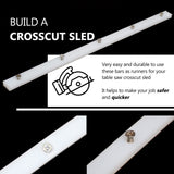 GYOFFULL Crosscut Sled for Table Saw UHMW Plastic 3/4" X 3/8" X 17" with Predrilled Holes and Screws Ideal for U Tracks Woodworking, Miter Slots, GYOFFULL