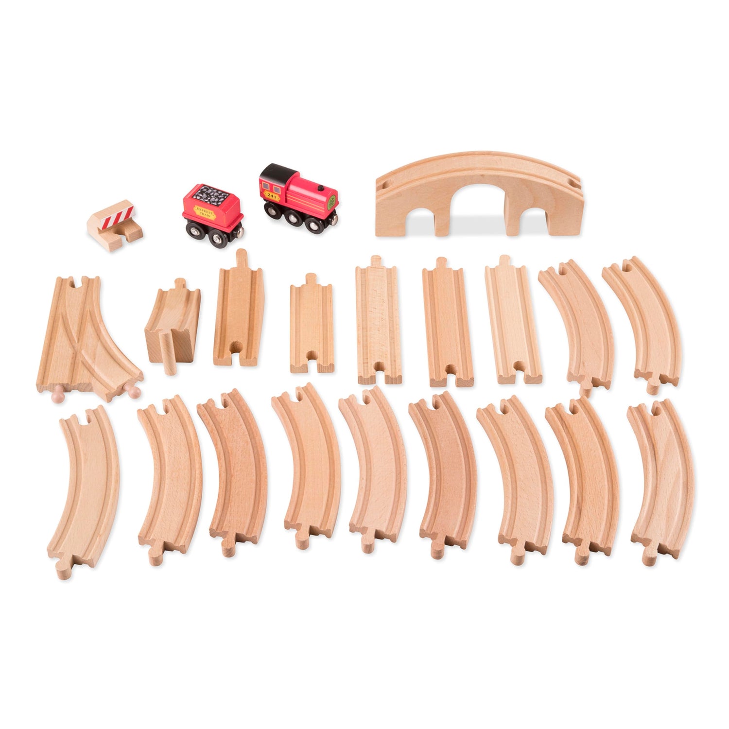 Melissa & Doug Classic Wooden Figure Eight Train Set (22 pcs) Melissa & Doug