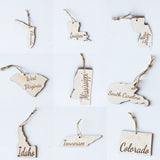 State Christmas Ornaments, Wooden Tree Holiday Decor, Unfinished 2021 Personalized Unique Durable Engraved Shapes (New York) WoodArtSupply