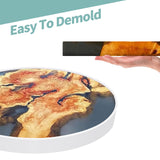 Extra Large Resin Table Mold, 12 Inch Round Silicone Epoxy Resin Molds for River Table, DIY Crafts,Cutting Board, Desktop Decoration Vehipa