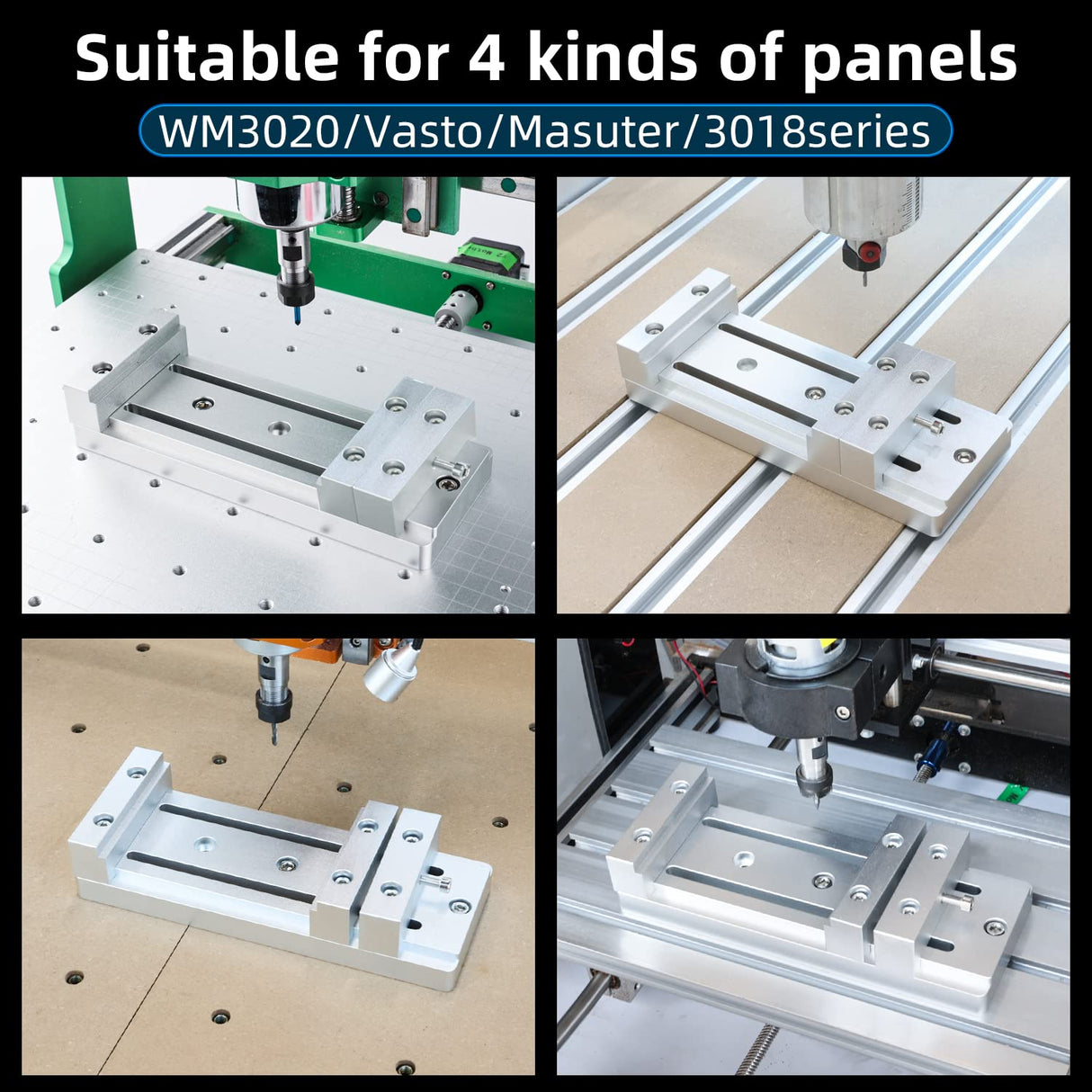 Mini Low Profile Bench Vise Workholding Clamp Work Table for FoxAlien 3018, Masuter, Masuter Pro, 4040-XE, XE-PRO, WM-3020 CNC Router Machine FoxAlien