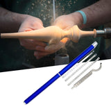 Carbide Wood Lathe Tools, Woodturning Tools Wood Lathe Turning Tool Set, with Round/Square/Diamond Insert and Interchangeable Aluminum Alloy Grip CDIYTOOL