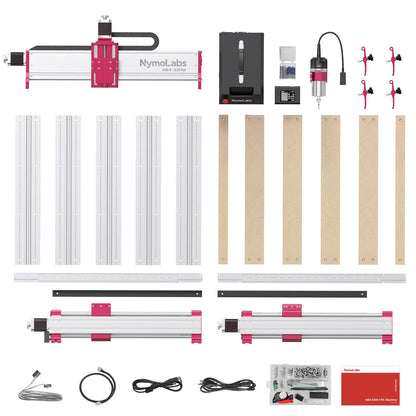 NymoLabs NBX-5040 CNC Router Machine with Custom-Made 710W 7000-30000 RPM Trim Router Spindle & ER-11 Collet, Milling Engraving for Wood Acrylic - WoodArtSupply