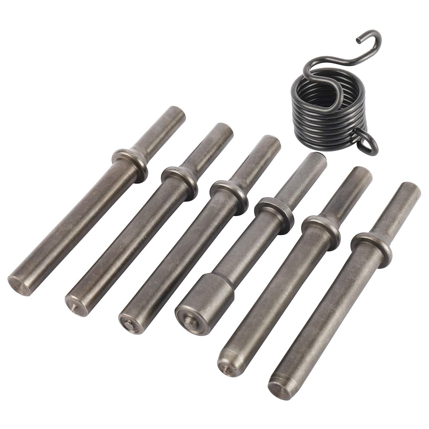 YaeCCC 7 Pcs Heavy Duty Smoothing Pneumatic Air Rivet Hammer Tools Steel Air Hammer Chisel Pneumatic Hammer for Hollow Solid Half-hollow Rivet Yaeccc