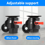 Nefish 4 Pack Leveling Casters Heavy Duty for Workbench 2200 LBS Capacity, Upgraded Handle Design Retractable Caster Wheels Set of 4, 360 Degree Nefish