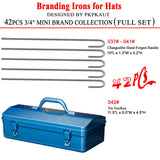 Personalised PKPKAUT 42-Piece Branding Irons Set for Wood, Leather, and More PKPKAUT