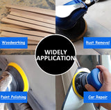 ZHONG AN 5 inch Pneumatic Orbital Sander, Daul Action Air Sander with Hook and Loop Sanding Pad for Woodworking, Autobody Work ZHONG AN