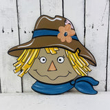 Scarecrow Head, Fall Shape, Kids Fall Craft, Unfinished Wood Cutout, Paint by Line, Build-A-Cross Build-A-Cross