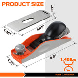 JORGENSEN 6.3" Mini Wood Planer, Mini Hand Planer for Woodworking, Low Angle Block Plane, Small Hand Plane for Trimming, Wood Planing, Craft - Small Jorgensen