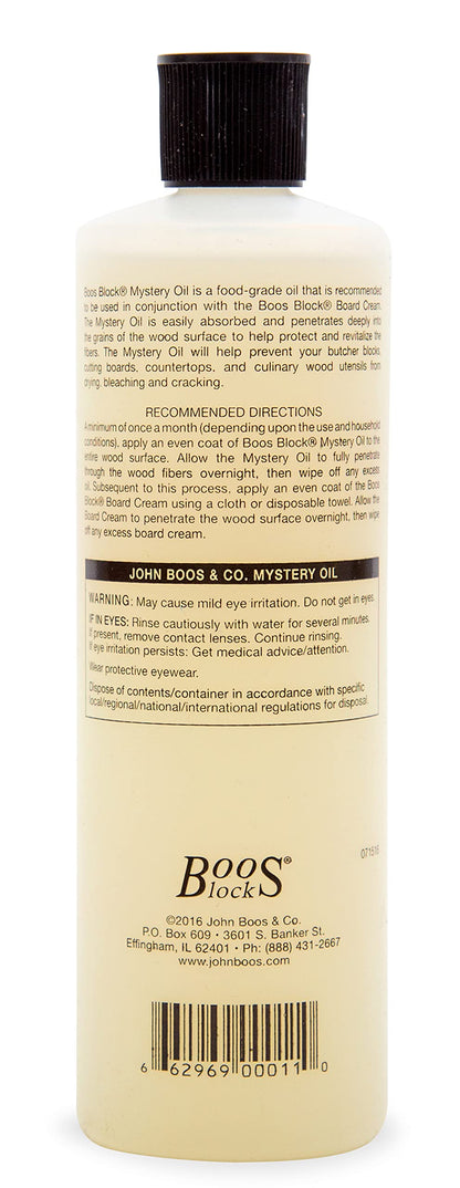 John Boos MYSB Mystery Butcher Block Oil, 16 Ounce Bottle - WoodArtSupply