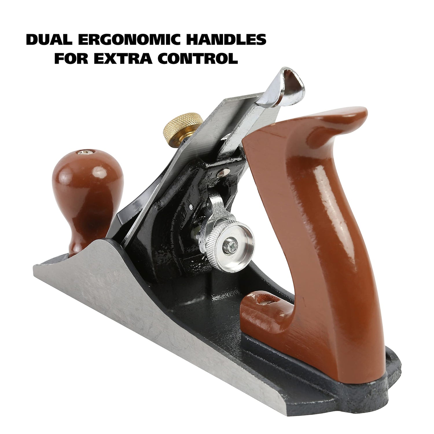GreatNeck C4 Bench Jack Plane (9 Inch), 2 Inch Cutter, Adjustable to Control the Blade, Cast Iron Body, Quality Plastic Ergonomic Handles Great Neck