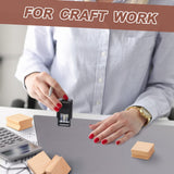 Sasylvia 10 Pcs Blank Hard Wood Rubber Stamp Mounts with A4 Size Grey Rubber Stamp Sheet Laser Engraver Accessories Rubber Stamp Carving Tools Soft Sasylvia