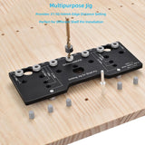 GOINGMAKE Shelf Pin Jig 1/4 Inch Aluminum Alloy Shelf Pin Drilling Jig Drill Guide for Straight Holes Shelf Pin Drilling Jig Cabinet Hardware Jig goingmake