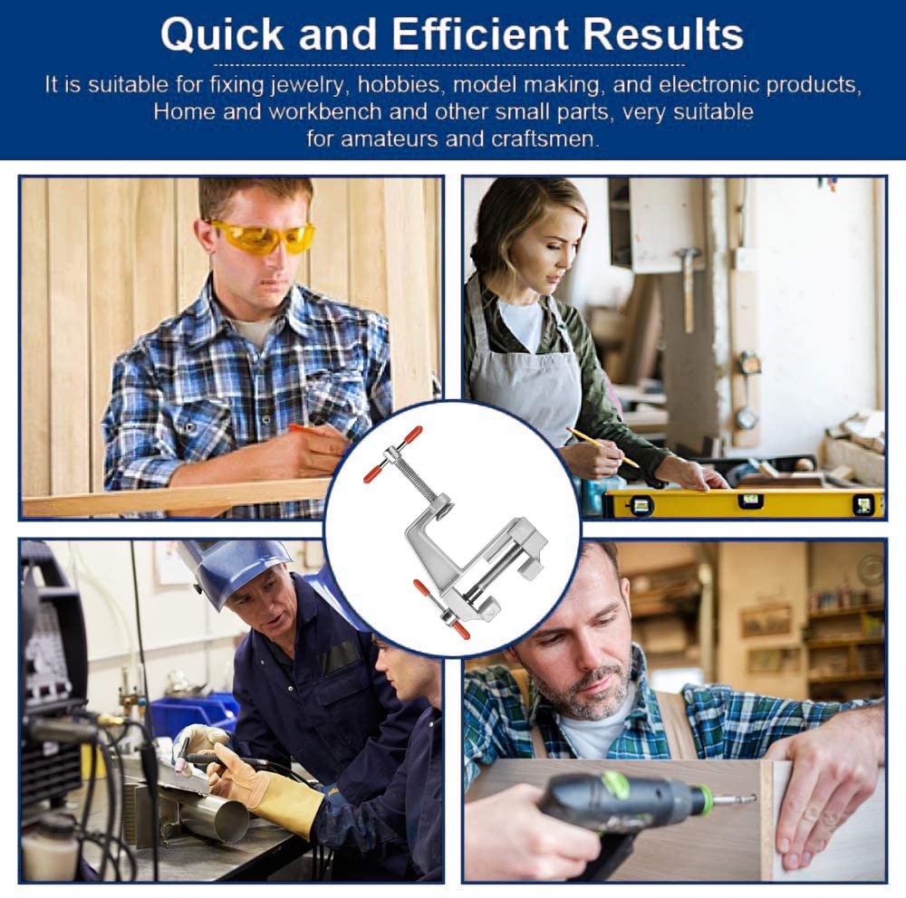 TANJIN Mini Jeweler Table Clamp Small Hobby Bench Vice Jewelers Hobby Clamps Craft Table Repair Tool Portable Work Bench Vise TANJIN