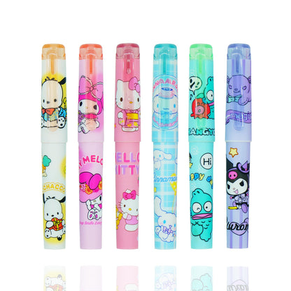 FourFine 6pcs Cute Highlighter Markers Pastel Colors Quick Dry Write Smoothly Cartoon Drawing Pens For Writing Graffiti School Office Supplies - WoodArtSupply