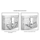 Lock Box with Folding Handle - Durable Metal Storage Chest with Stackable Design to Secure Valuables, Cash, Jewelry, and Weapons by Stalwart (Silver) Stalwart