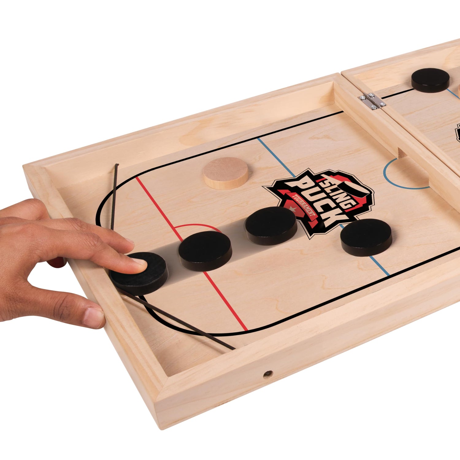 Sling Puck Board Game I Table Top Puck Table Game I Wooden Family Games, Fast Sling Puck Game, Football Slingshot Game I Table Top Hockey Game for Crazy Games