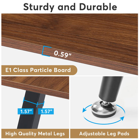 Tribesigns 6FT Conference Table, Rectangular Meeting Room Tables, Modern Industrial Seminar Table Boardroom Desk with Metal Legs for Office, 70.8’’ L Tribesigns