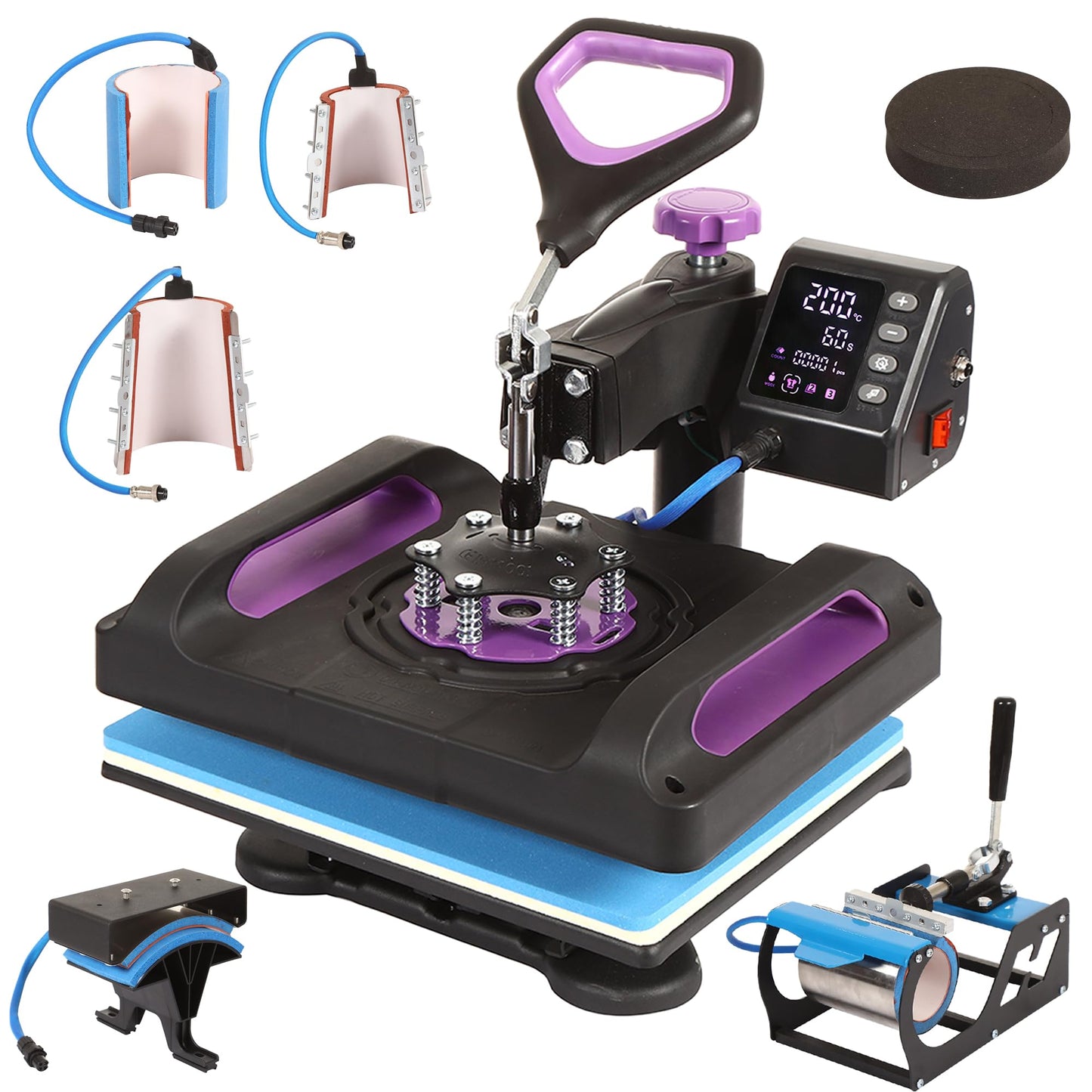 Tinkeal Heat Press Machine for t Shirts 8 in 1 Swing Away 12x15 Heat Press Machine Digital Transfer Sublimation Machine and HTV Vinyl Machine