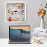 Menkxi 2 Pcs Display Case for Figures 3 Tiers Doll Storage Box Wall Mounted Clear Display Box Dust Proof Display Cabinet Organizer with Magnetic Door Menkxi