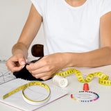 39 Inch Measure Tape with Adhesive Backing, 2 Pack Left to Right Metal Measuring Tape Sticky Measure Tape Double Scale Sticky Tape Measure Workbench Mozeat Lens