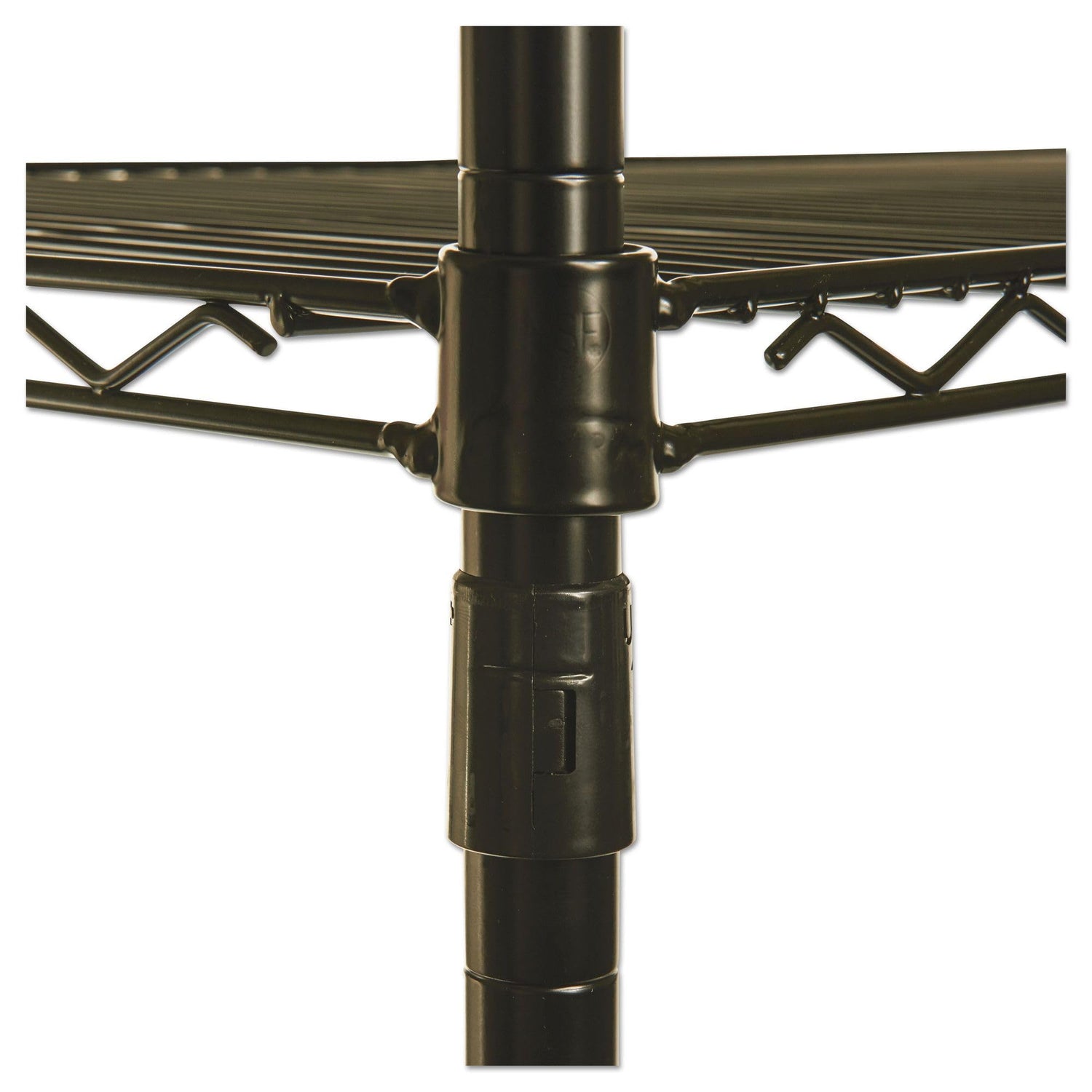 Alera ALE Industrial Heavy-Duty Wire Shelving Starter Kit, 4-Shelf, 48w x 24d x 72h, Black Alera