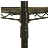 Alera ALE Industrial Heavy-Duty Wire Shelving Starter Kit, 4-Shelf, 48w x 24d x 72h, Black Alera