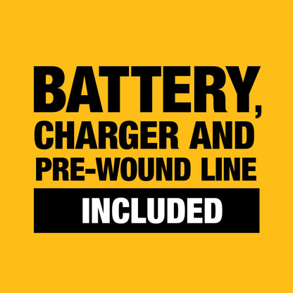 DEWALT Battery Powered 20V MAX* String Trimmer Kit, 5-Ah (DCST922P1), Yellow/Black