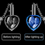 YanNanKe Personalized Crystal Keychain Photo Custom Laser Engraved Crystal Keychain YanNanKe