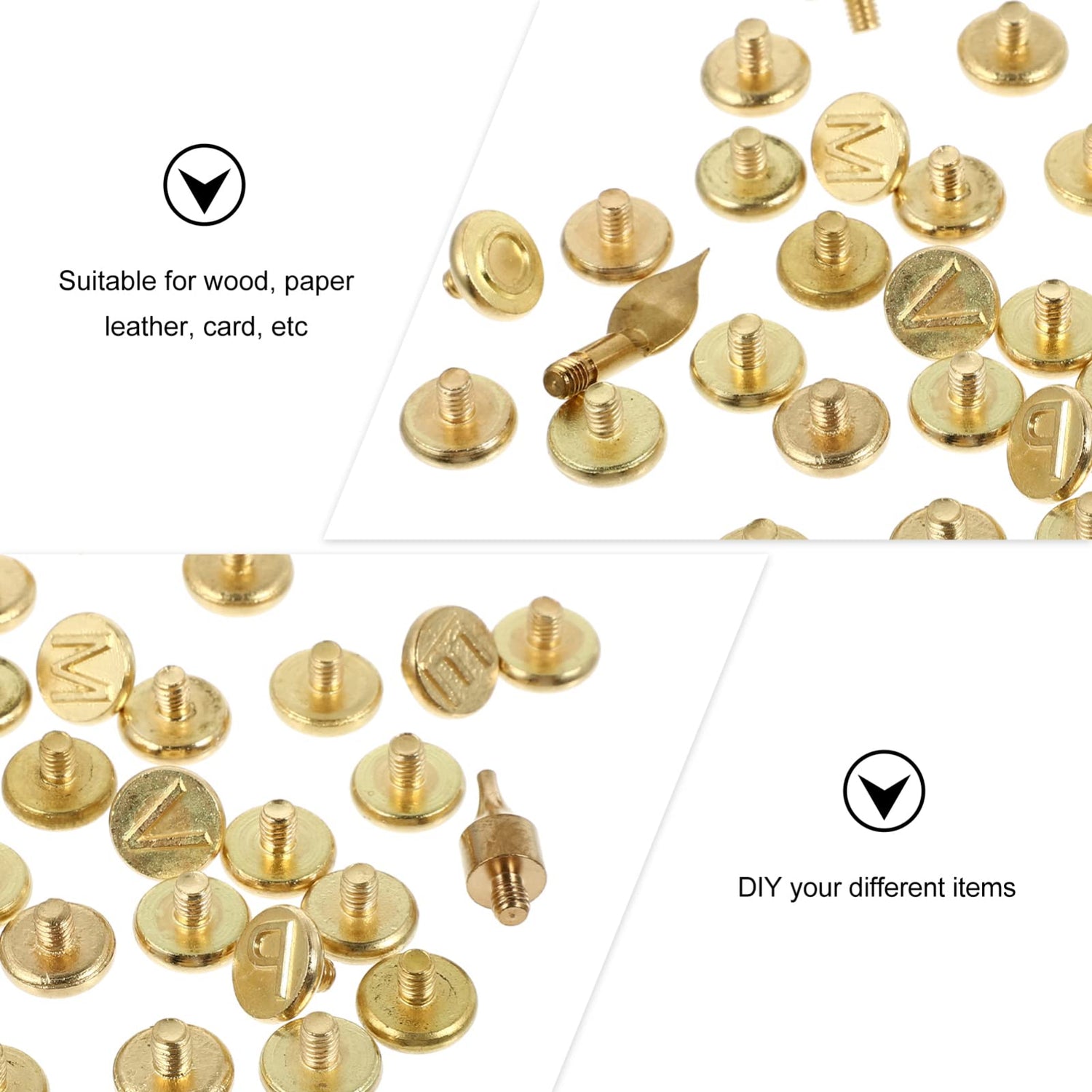 Versatile 28-Piece Copper Letter Soldering Iron Set for Wood and Leather Branding Healifty