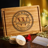 Personalized Cutting Board Valentines Day Gift, Custom Monogram Engraved Charcuterie Board, Anniversary Gift for Couple, Bridal Shower Gift Ideas, GIFTS TO ENGRAVE