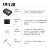 WELKIN Containment Mat,(7'9" x 18'),Non-Slip Garage Floor Mat - Heavy Duty Waterproof Protection from Snow, Rain and Mud for Cars WELKIN